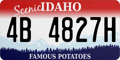 ID license plate 4B4827H