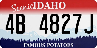 ID license plate 4B4827J