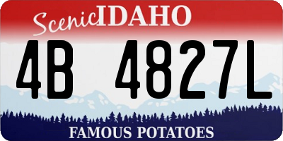 ID license plate 4B4827L