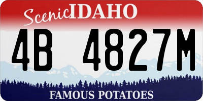 ID license plate 4B4827M