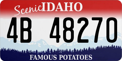 ID license plate 4B4827O