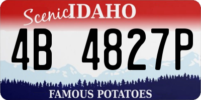 ID license plate 4B4827P