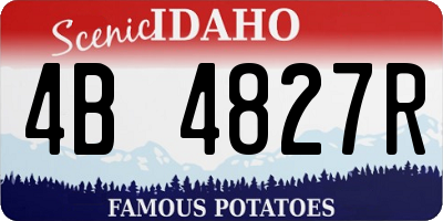 ID license plate 4B4827R