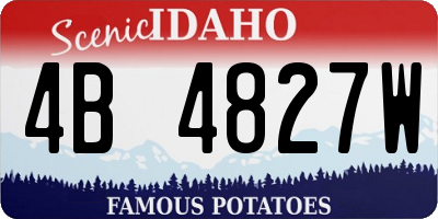 ID license plate 4B4827W