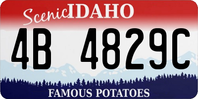 ID license plate 4B4829C