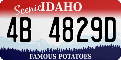 ID license plate 4B4829D