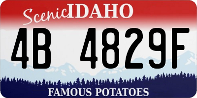 ID license plate 4B4829F