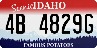 ID license plate 4B4829G