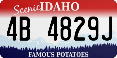 ID license plate 4B4829J