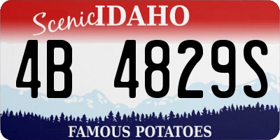 ID license plate 4B4829S