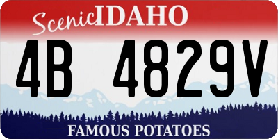 ID license plate 4B4829V