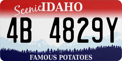 ID license plate 4B4829Y