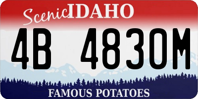ID license plate 4B4830M