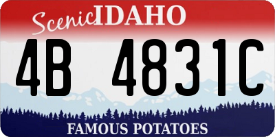 ID license plate 4B4831C