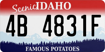 ID license plate 4B4831F