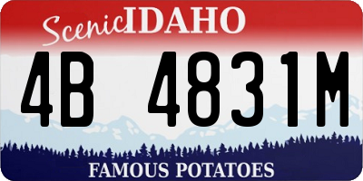 ID license plate 4B4831M