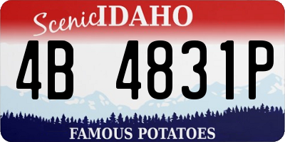 ID license plate 4B4831P