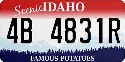 ID license plate 4B4831R