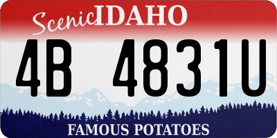 ID license plate 4B4831U