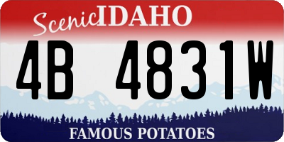 ID license plate 4B4831W