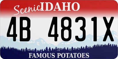 ID license plate 4B4831X