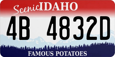 ID license plate 4B4832D
