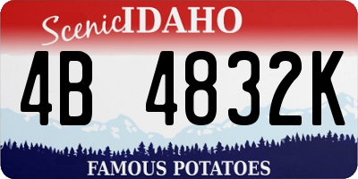 ID license plate 4B4832K