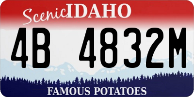 ID license plate 4B4832M