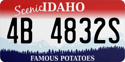 ID license plate 4B4832S
