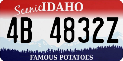 ID license plate 4B4832Z