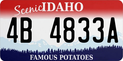ID license plate 4B4833A