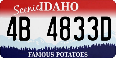 ID license plate 4B4833D