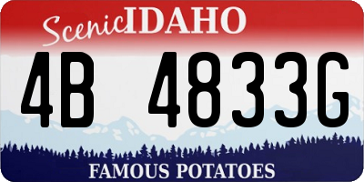 ID license plate 4B4833G