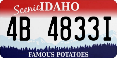 ID license plate 4B4833I
