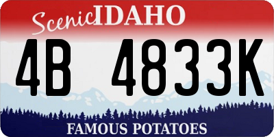 ID license plate 4B4833K