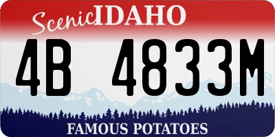 ID license plate 4B4833M