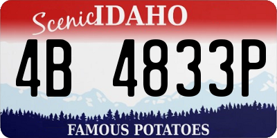 ID license plate 4B4833P