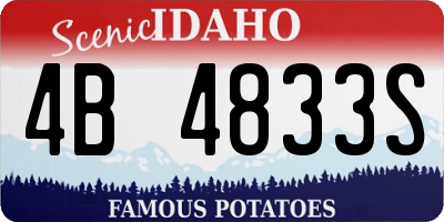 ID license plate 4B4833S