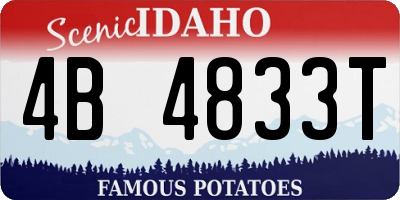 ID license plate 4B4833T