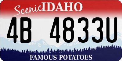 ID license plate 4B4833U