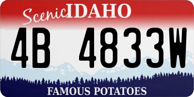 ID license plate 4B4833W