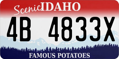 ID license plate 4B4833X