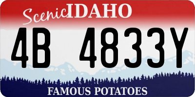 ID license plate 4B4833Y