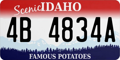 ID license plate 4B4834A