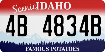 ID license plate 4B4834B