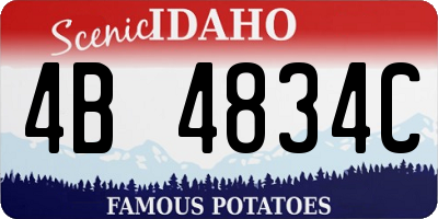 ID license plate 4B4834C