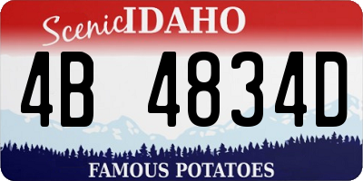 ID license plate 4B4834D