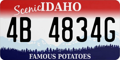 ID license plate 4B4834G