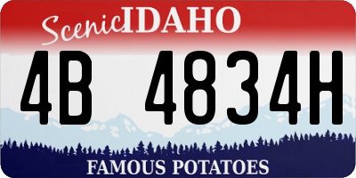 ID license plate 4B4834H