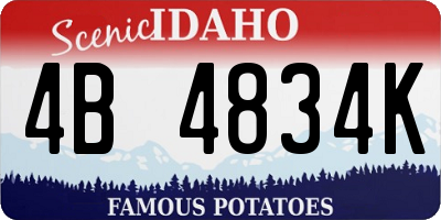 ID license plate 4B4834K